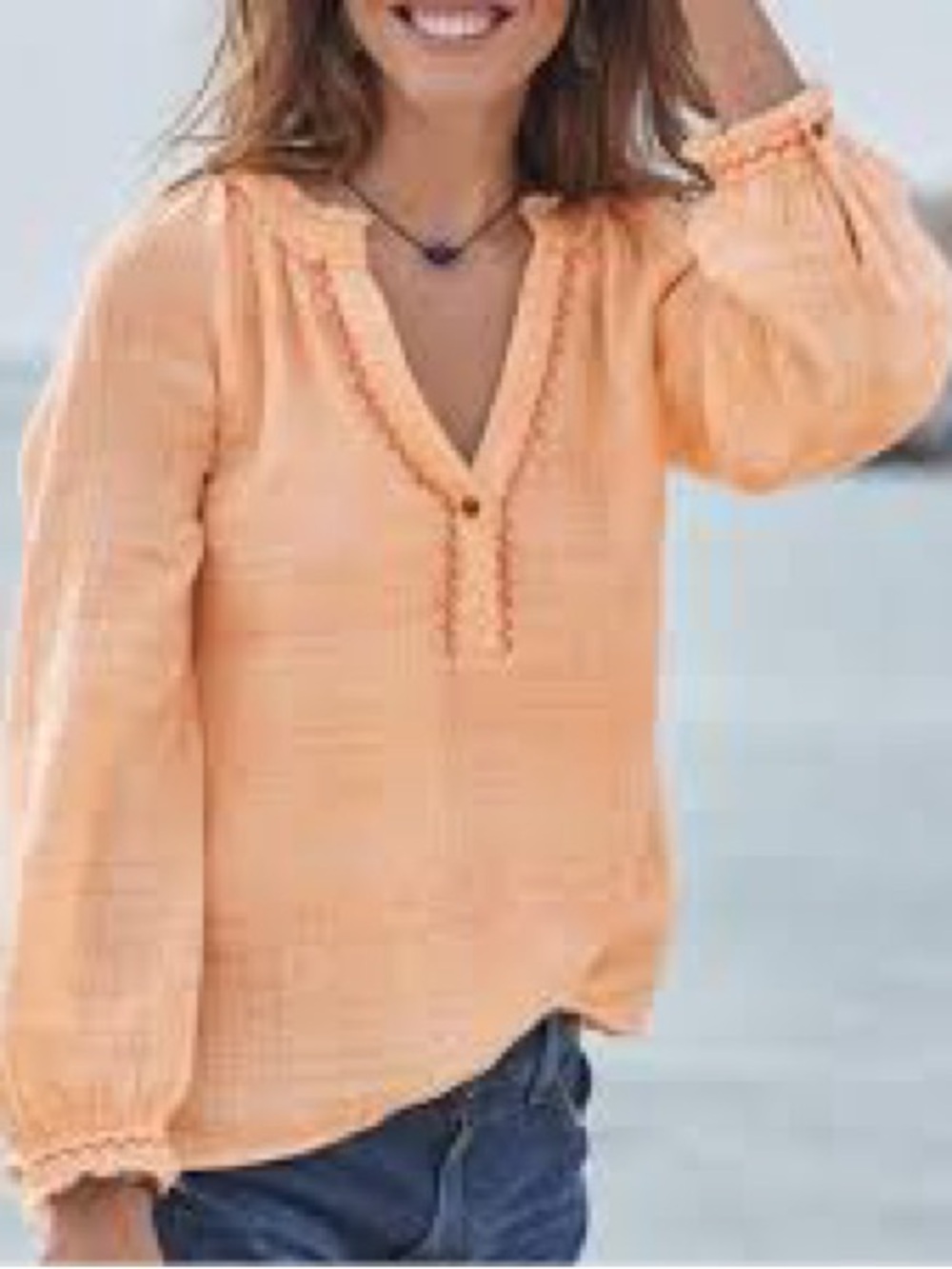 Sundance Gentle Breeze cotton gauze peasant blouse